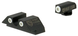 Night Fision GLK001007WGW Tritium Night Sights For Glock  Green Tritium White Outline Front Sight- Green Tritium White Outline Rear Sight Glock 17/17L/19/22 (HJSZA)