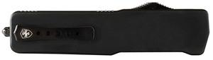 Templar Knife LZBR321 Premium Weighted Large 3.55" OTF Drop Point Plain Black Oxide Stonewashed Powdered D2 Steel Blade/5.25" Black Rubber/Aluminum Zinc Alloy Handle                                    (RR54D)
