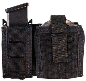 High Speed Gear 41P000BK TACO Duty Single Pistol & Handcuff Holder, Black Nylon with MOLLE Exterior, Fits MOLLE & 2" Belt                                                                                (3RMY4)