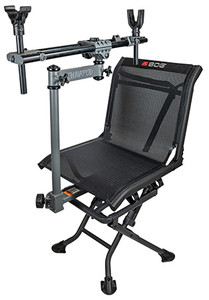 Bog-Pod 1100475 ChairPod  Chair with Rotating Gun Mount, 4 Legs, Black, Aluminum Frame, 41" Max Height                                                                                                   (2JL9H)
