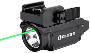 Olightstore Usa Inc OBALDRMINIBK1 Baldr Mini  Black Anodized 100/600 Lumens White LED Green Laser                                                                                                        (5WXCV)