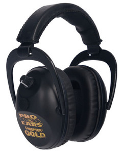 Pro Ears GSP300BLK Predator Gold Electronic Muff 26 dB Over the Head Black/Gold Adult 1 Pair (PKDCT)