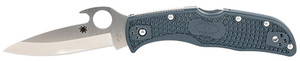 Spyderco C243PGYW Endela Lightweight 3.41" Folding Clip Point Plain VG-10 SS Blade Blue/Gray FRN Handle Includes Pocket Clip                                                                             (HQ1IS)