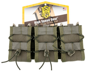 High Speed Gear 45TA00OD TACO Shingle Mag Pouch Triple OD Green Nylon MOLLE Compatible w/ Rifle                                                                                                          (S2UNE)