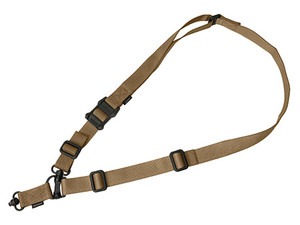 Magpul MAG518-COY MS4 Sling GEN2 made of Coyote Nylon Webbing with 1.25" W, Adjustable One-Two Point Design & 2 QD Push Button Swivels for AR-Platforms                                                  (UJ276)