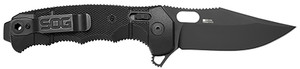 S.O.G SOG12210257 Seal XR 3.90" Folding Clip Point Plain Black Cerakote S35VN SS Blade Black/GRN Handle Includes Belt Clip                                                                               (6ARRL)