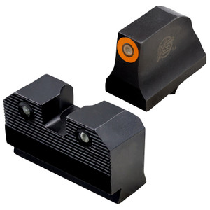 XS Sights GLR021P6N R3D  Night Sights fits Glock  Black | Green Tritium Orange Outline Front Sight Green Tritium  Rear Sight                                                                             (IYIG8)