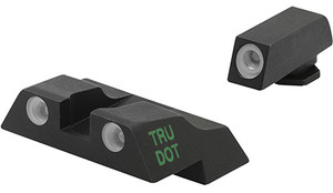 Meprolight USA 102263301 Tru-Dot  Green Tritium White Outline Front Sight-Orange Tritium White Outline Rear Sight Glock 26/27 (2LO27)