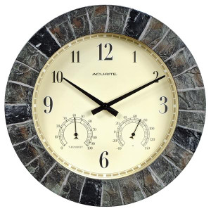 14-Inch Faux Slate Indoor/Outdoor Clock (2EGQ8)