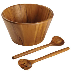 Pantryware 3-Piece Teak Wood Salad Serving Set (K6AMQ)