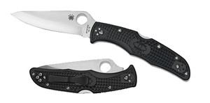 Spyderco C10PBK Endura 4 Lightweight 3.80" Folding Drop Point Plain VG-10 SS Blade/Black  Textured FRN Handle Includes Pocket Clip                                                                       (ZWCK1)