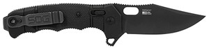 S.O.G SOG12211357 Seal XR 3.90" Folding Clip Point Plain Black MagnaCut Blade, Black Textured GRN/Titanium Handle                                                                                        (841VE)