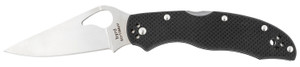 Spyderco BY01GP2 Byrd Harrier 2 3.39" Folding Clip Point Plain 8Cr13MoV SS Blade Black  Textured G10 Handle Includes Pocket Clip                                                                         (LU3W7)