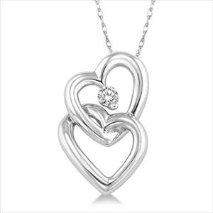 Diamond Heart Necklace (EJFWG)