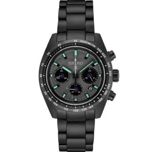 Seiko Prospex Speedtimer Bif Solar Chrono Black Dial, Night Vision, Black Bracelet (GT1P5)