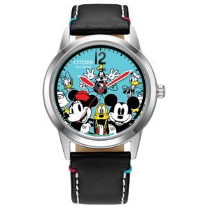 Unisex Mickey Leather Strap Watch (RUKLS)