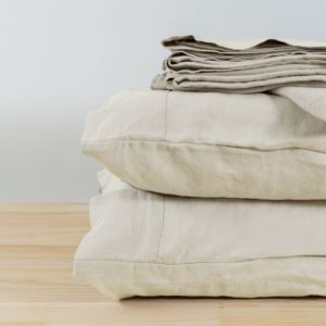 Stonewashed Linen Sheet Sets Full Oatmeal (MCHH1)