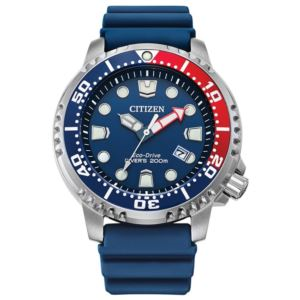 Men's Promaster Dive 4 Eco-Drive Polyurethane Strap Watch, Blue Dial (34OL0)