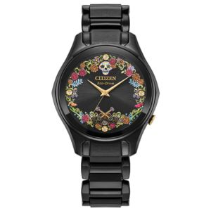Disney Ladies' Pixar Stainless Steel Bracelet Watch, Black Dial (G08HM)