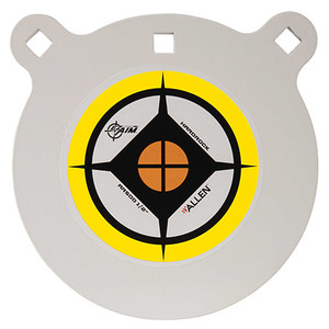 EZAim 15598 Hardrock 8 BlackWhiteYellow AR500 Steel Gong 0.50 Thick Hanging (KC9TV)