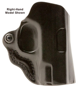 DeSantis Gunhide 019BB7WZ0 Mini Scabbard  OWB Black Leather Belt Slide Fits Springfield Prodigy w/wo Red Dot Fits 4.25" Barrel Left Hand                                                                 (3FI49)