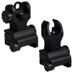 Samson QFHKA2PKG Quick Flip Folding Sights FrontHK Rear A2 Black Anodized for AR15 (Q3UKI)