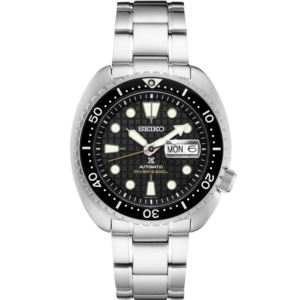 Seiko Men's Prospex Watch, Automatci, Divers, Black Dial, Day/Date, Ss Bracelet (CZFZH)