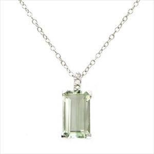 Diamond & Green Amethyst Necklace (M09ML)