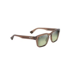 Maluhia Polarized Sunglasses Shiny Light Brown Frame Maui Ht Lens (ZA5OZ)
