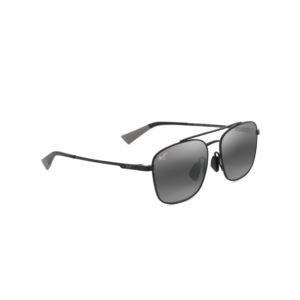 Piwai Asian Fit Polarized Sunglasses Matte Black Frame Neutral Gray Lens (1FS4W)