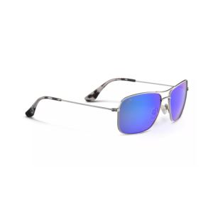 Wiki Wiki Polarized Sunglasses Silver Frame Blue Hawaii Lens (G15CN)