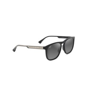 Kupa'a Polarized Sunglasses Shiny Black Frame Neutral Gray Lens (8T360)