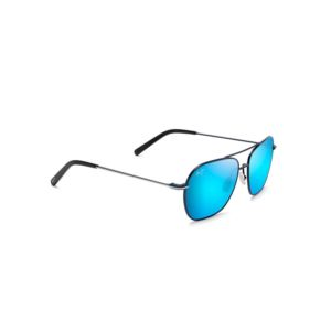 Mano Polarized Sunglasses Dark Navy Frame Blue Hawaii Lens (R3NVZ)