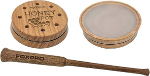 Foxpro HPCRYSTAL Honey Pot  Friction Call Turkey Sounds Attracts Turkeys Natural Honey Locust Wood/Crystal                                                                                               (ULN2M)