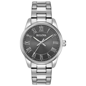 Men's Silver Bracelet Watch with Round Grey Dial (HNZO3)