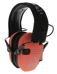 Walker's GWPRSEMCOR Razor Slim Electronic Muff 23 dB Over the Head Coral/Black Polymer (8HTLK)