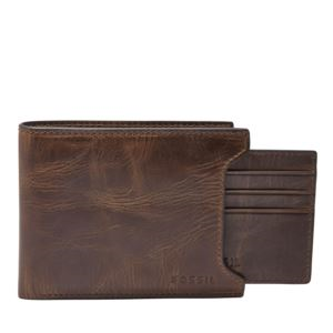 Derrick Leather Rfid Sliding 2-In-1 Wallet Brown (K9ZUO)