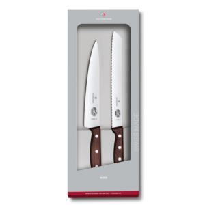 Cutlery Set, 2-Piece Kitchen Set (7½" Carving, 8" Bread), Wood (X6XAJ)