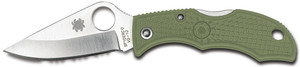 Spyderco LFGP3 Ladybug 3  1.94" Folding Clip Point Plain VG-10 SS Blade Foliage Green FRN Handle                                                                                                         (UTO0I)