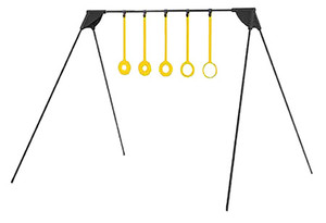 Caldwell 4002309 Ring Challenge Rimfire KYL Black/Yellow AR500 Steel Standing Includes 5 Rings (BOVTA)