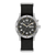 Mens Field Light Up Silver & Black Nylon Strap Watch Black Dial (G1ZN8)