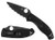 Spyderco C122PSBBK Tenacious Lightweight 3.39" Folding Part Serrated Black Oxide 8Cr13MoV SS Blade/Black Bi-Directional Texturing FRN Handle Includes Pocket Clip                                        (NX2BG)