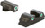 AmeriGlo GL430 Classic Tritium Sight Set for Glock  Green Tritium White Outline Front Sight-Green Tritium White Outline Rear Sight (P8LYX)