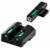 TruGlo TGTG13CZ2A TFX  Black | Green Tritium & Fiber Optic White Outline Front Sight Green Tritium & Fiber Optic Rear Sight (BX907)