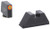 AmeriGlo GL511 Optic Compatible Sight Set for Glock  XL Tall Green Tritium Orange Outline Front Sight-Green Tritium Black Rear Sight (LU0Y3)