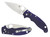 Spyderco C101GPDBL2 Manix 2  3.37" Folding Plain Satin CPM S110V Blade/Dark Blue Textured G10 Handle Includes Pocket Clip                                                                                (TSD7X)