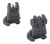 Meprolight USA 404100 FUBS Self Illuminated Flip Backup Sights  Black Green Tritium Front & Rear for AR-15                                                                                               (C4P39)