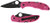 Spyderco C11FPPNS30VBK Delica 4 Lightweight 2.90" Folding Plain Black TiCN CPM S30V SS Blade/Pink Textured w/Black Accents FRN Handle Includes Pocket Clip                                               (EJ2KC)