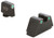 AmeriGlo GL330 Optic Compatible Sight Set for Glock  2XL Tall Green Tritium White Outline Front Sight-Green Tritium White Outline Rear Sight (DWP20)