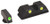 AmeriGlo GL121 Classic Tritium Sight Set for Glock  Green Tritium White Outline Front Sight-Yellow Tritium White Outline Rear Sight                                                                      (PVJPS)